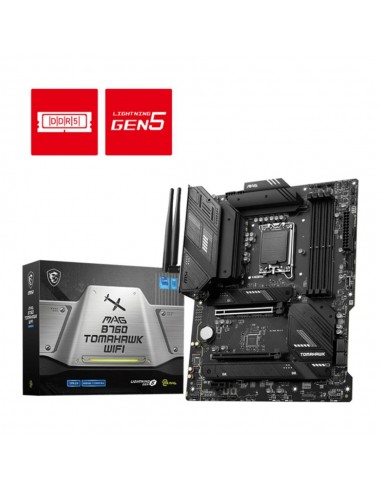 Placa base msi 1700 mag b760 tomahawk wifi - 4x ddr5 - 4x sata 6gb - s 911 - 7d96 - 003