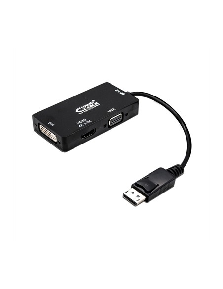 Conversor displayport a vga - dvi - hdmi nanocable 15cm - macho - hembra