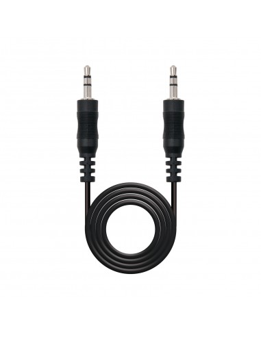 Cable audio estereo jack 3.5mm nanocable 5m - macho - macho - negro