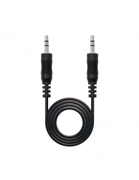 Cable audio estereo jack 3.5mm nanocable 5m - macho - macho - negro Cable audio estereo jack 3.5mm nanocable 5m - macho - macho - negro
