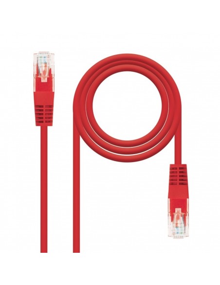 Latiguillo cable red utp cat.6 rj45 nanocable 0.25m rojo