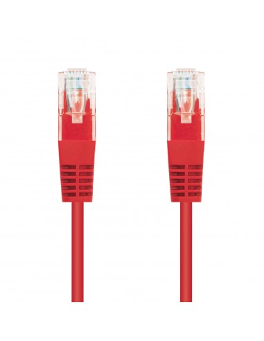 Latiguillo cable red utp cat.6 rj45 nanocable 0.25m rojo