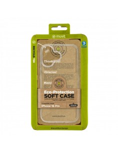 Funda muvit recycletek para apple iphone 16 transparente