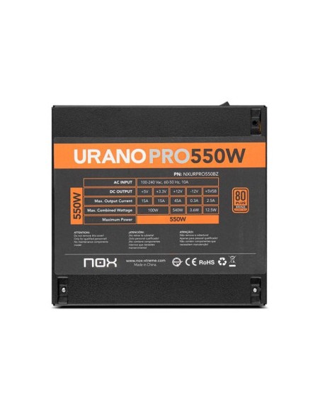 Fuente alimentacion nox urano pro gaming atx 550w
