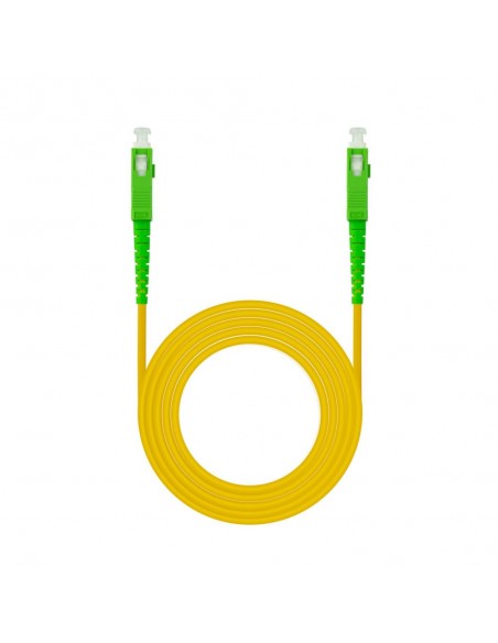 Cable de fibra optica nanocable sc - apc a sc - apc monomodo simplex lszh - amarillo - 3 m