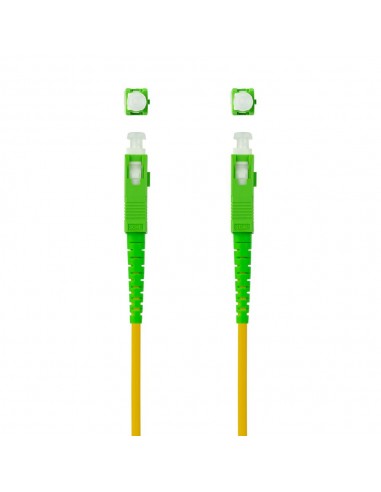 Cable de fibra optica nanocable sc - apc a sc - apc monomodo simplex lszh - amarillo - 3 m