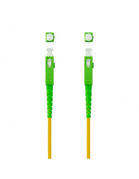 Cable de fibra optica nanocable sc - apc a sc - apc monomodo simplex lszh - amarillo - 3 m
