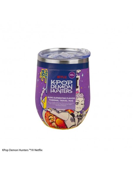 Taza de viaje isotermica cinereplicas kpop demon hunters rumi superstar flavor