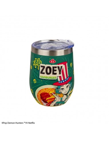 Taza de viaje isotermica cinereplicas kpop demon hunters zoey hamburger