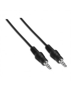 Cable audio estereo jack 3.5mm nanocable 1.5m negro - macho - macho