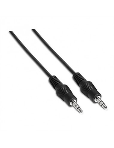 Cable audio estereo jack 3.5mm nanocable 1.5m negro - macho - macho