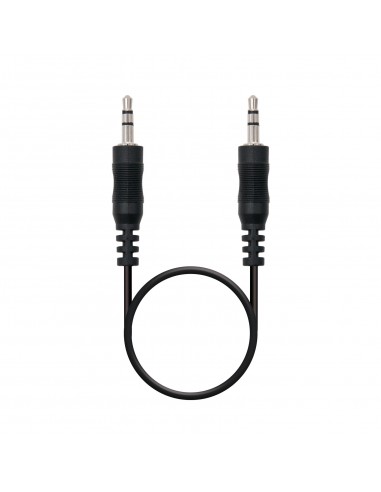 Cable audio estereo jack 3.5mm nanocable 1.5m negro - macho - macho