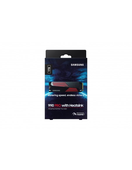 Disco duro interno solido ssd samsung mz - v9p1t0cw - 990 pro - heatsink - 1tb - nvme m.2