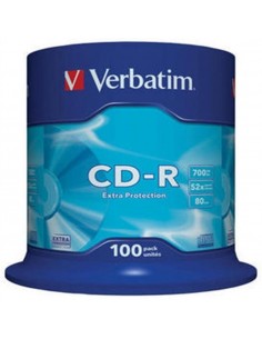 Verbatim cd - r 700mb 48x tarrina 100 unidades datalife extra protection