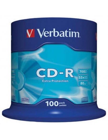 Verbatim cd - r 700mb 48x tarrina 100 unidades datalife extra protection