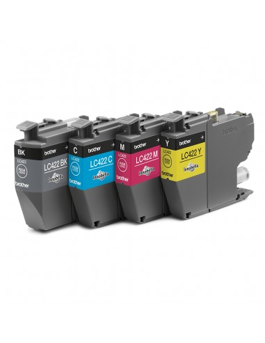 Pack cartuchos tinta brother lc422val negro cian magenta amarillo 550 paginas