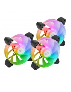 Ventilador mars gaming mf3ar argb 3x 120mm negro