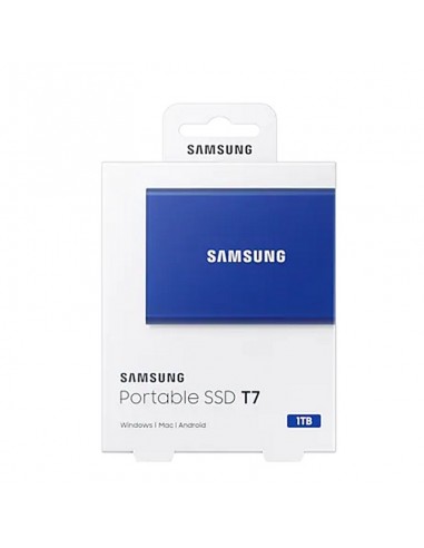 Disco duro ssd samsung 1tb pssd t7 nvme externo azul