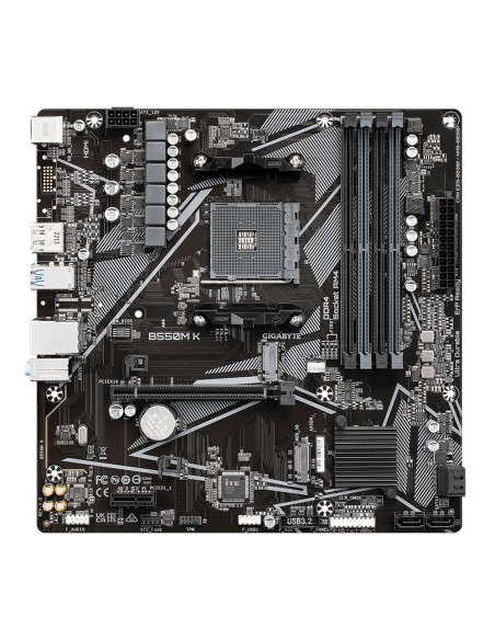 Placa base gigabyte b550m k am4 m - atx - 4x ddr4 - 4x sata3 - 4x usb 3.2 - 4x usb 2.0