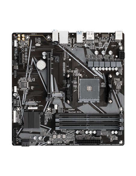 Placa base gigabyte b550m k am4 m - atx - 4x ddr4 - 4x sata3 - 4x usb 3.2 - 4x usb 2.0