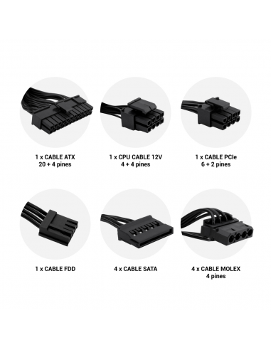 Fuente de alimentacion coolbox force br - 500w atx 500w