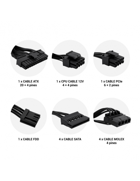 Fuente de alimentacion coolbox force br - 500w atx 500w