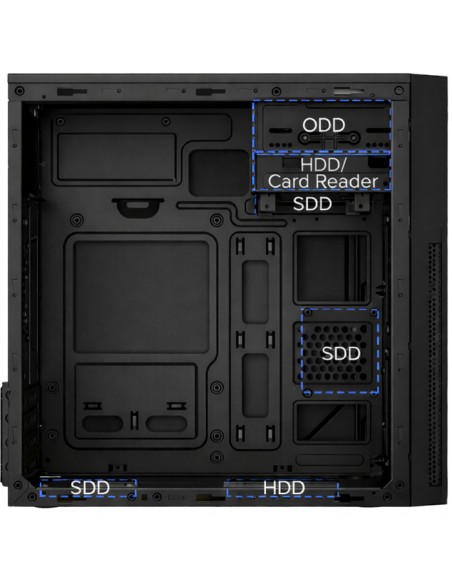 Caja ordenador coolbox m680 matx negra 500w