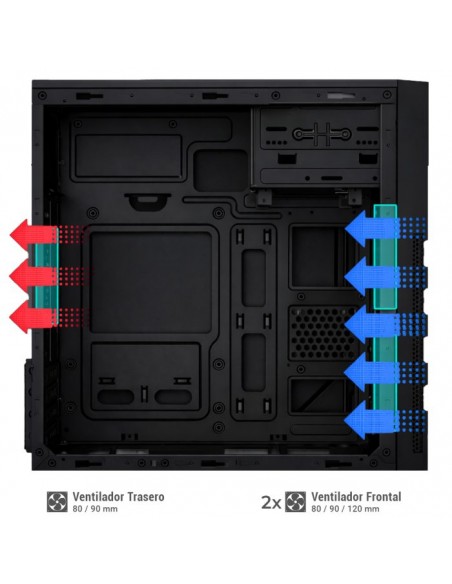 Caja ordenador coolbox m680 matx negra 500w