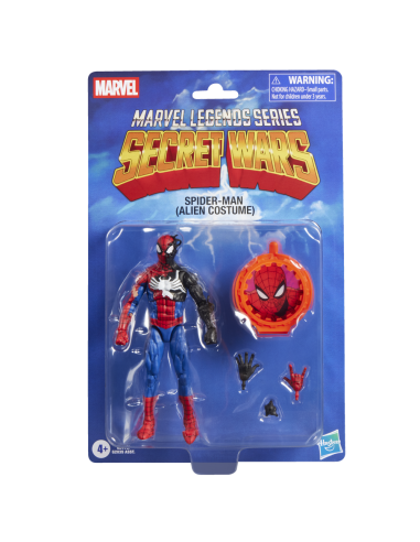 Figura hasbro marvel legends series secret wars spider - man (alien costume)