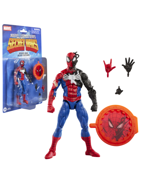 Figura hasbro marvel legends series secret wars spider - man (alien costume) Figura hasbro marvel legends series secret wars spider - man (alien costume)