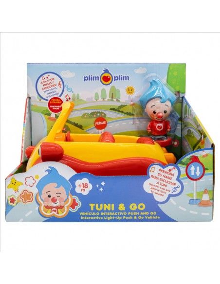 Vehiculo interactivo tuni & plim plim push and go