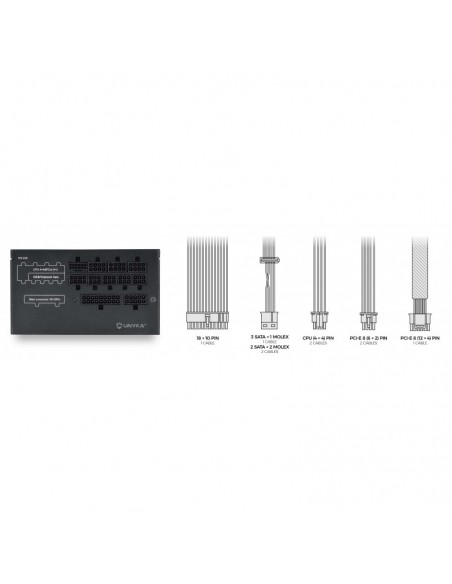 Fuente alimentacion unyka atilius gaming atx 850w