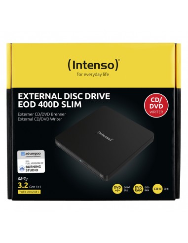 Regrabadora externa cd - dvd intenso usb 3.2 eod 400d