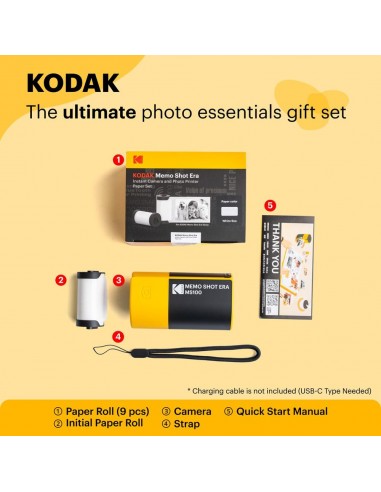 Camara fotos intantanea kodak memoshot era ms100 combo 9 uds papel fotografico