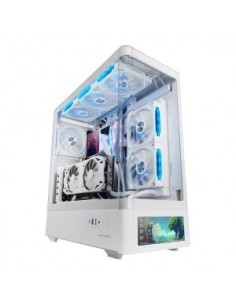 Caja ordenador mars gaming mlcdprow atx cristal templado lcd blanca