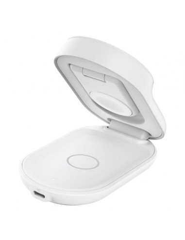 Base de carga belkin ultracharge blanco magnetico plegable qi2 25w movil reloj y auriculares blanco