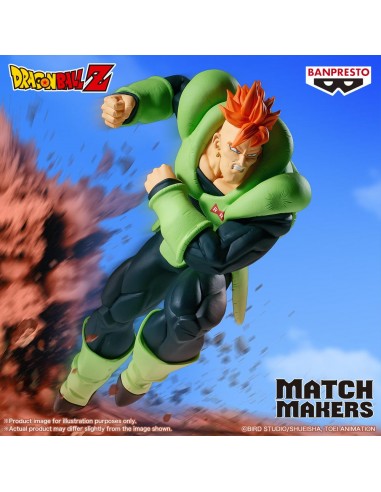 Figura banpresto dragon ball z match makers android 16(vs cell) 17cm