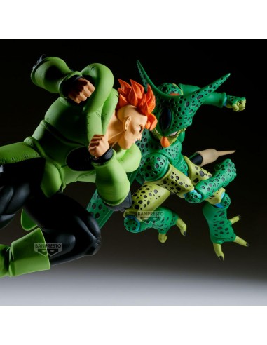 Figura banpresto dragon ball z match makers cell(vs android 16) 16cm