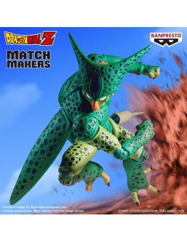 Figura banpresto dragon ball z match makers cell(vs android 16) 16cm