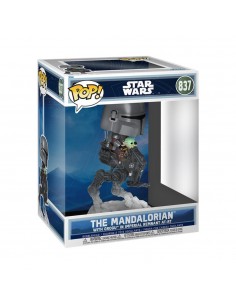 Funko pop star wars rides deluxe the mandalorian with grogu in imperial remnant at - rt