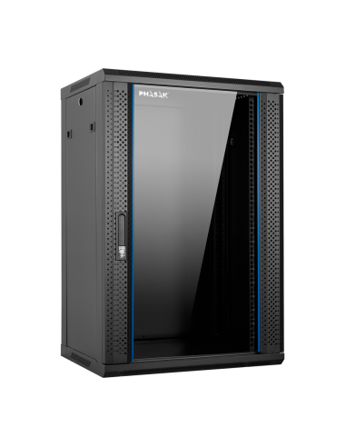 Armario rack mural 19 pulgadas phasak pro 18u 600×450 montado