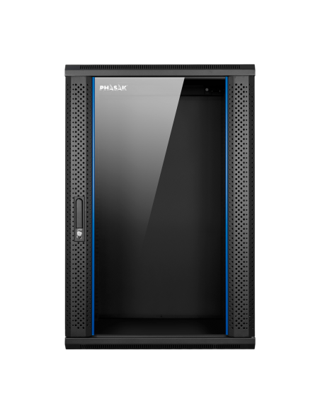Armario rack mural 19 pulgadas phasak pro 18u 600×450 montado