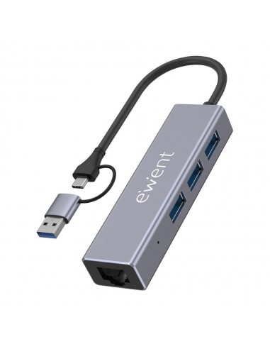 Hub ewent ew1159 usb tipo c - usb 3.2 4 en 1