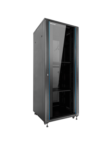 Armario rack de suelo 19 pulgadas phasak pro 32u negro 600x600 montado
