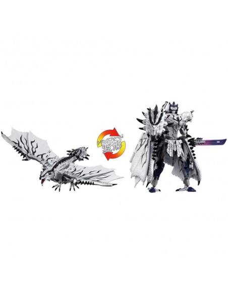 Transformers x monster hunter - silver rathalos prime synergenex series takara tomy 5.5 pulgadas actión figure
