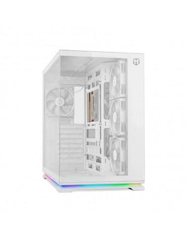 Caja ordenador gaming nox hummer galaxy atx argb cristal templado blanca