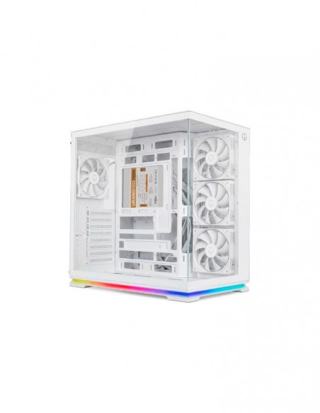 Caja ordenador gaming nox hummer galaxy atx argb cristal templado blanca