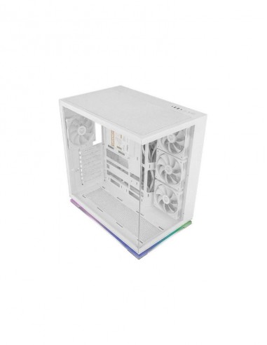 Caja ordenador gaming nox hummer galaxy atx argb cristal templado blanca
