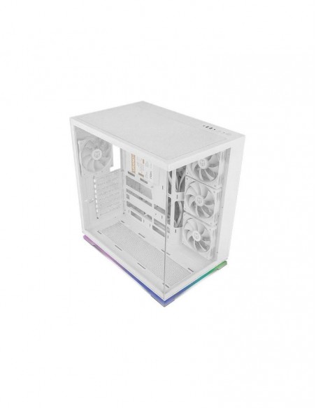Caja ordenador gaming nox hummer galaxy atx argb cristal templado blanca