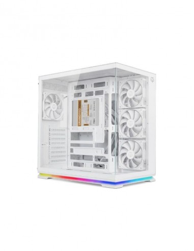 Caja ordenador gaming nox hummer galaxy atx argb cristal templado blanca